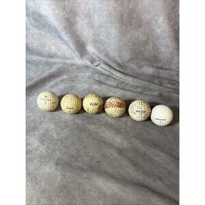 Lot of 6 Vintage Golf Balls Royal Foote Axle Elite Pro Dot Robinhood